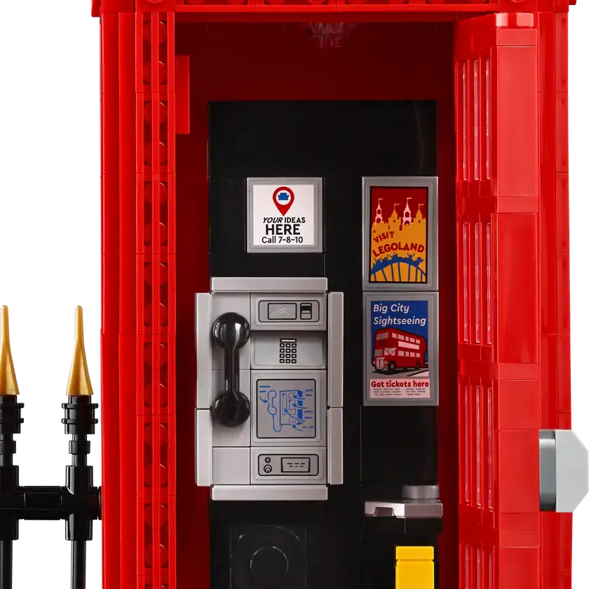 Lego Ideas Red Telephone Keypad