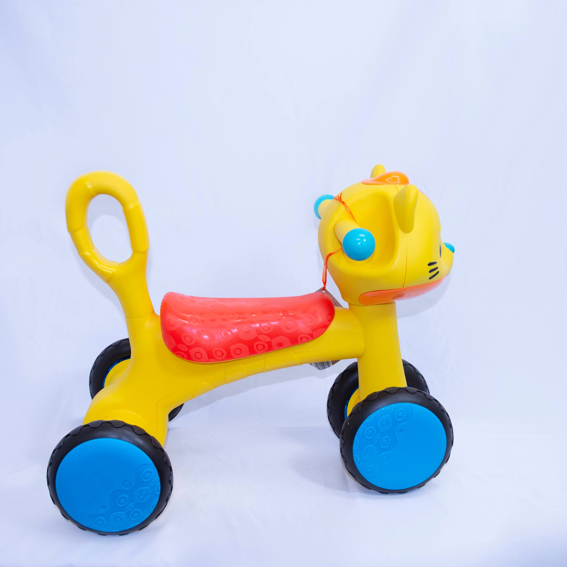 B. Toys Riding Buddy Cat Push Bike Side