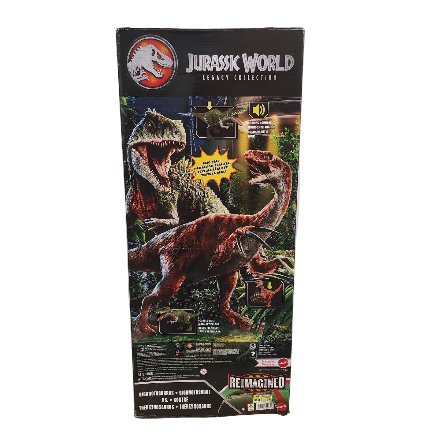 Jurassic World Giganotosaurus & Therizinosaurus Box Back
