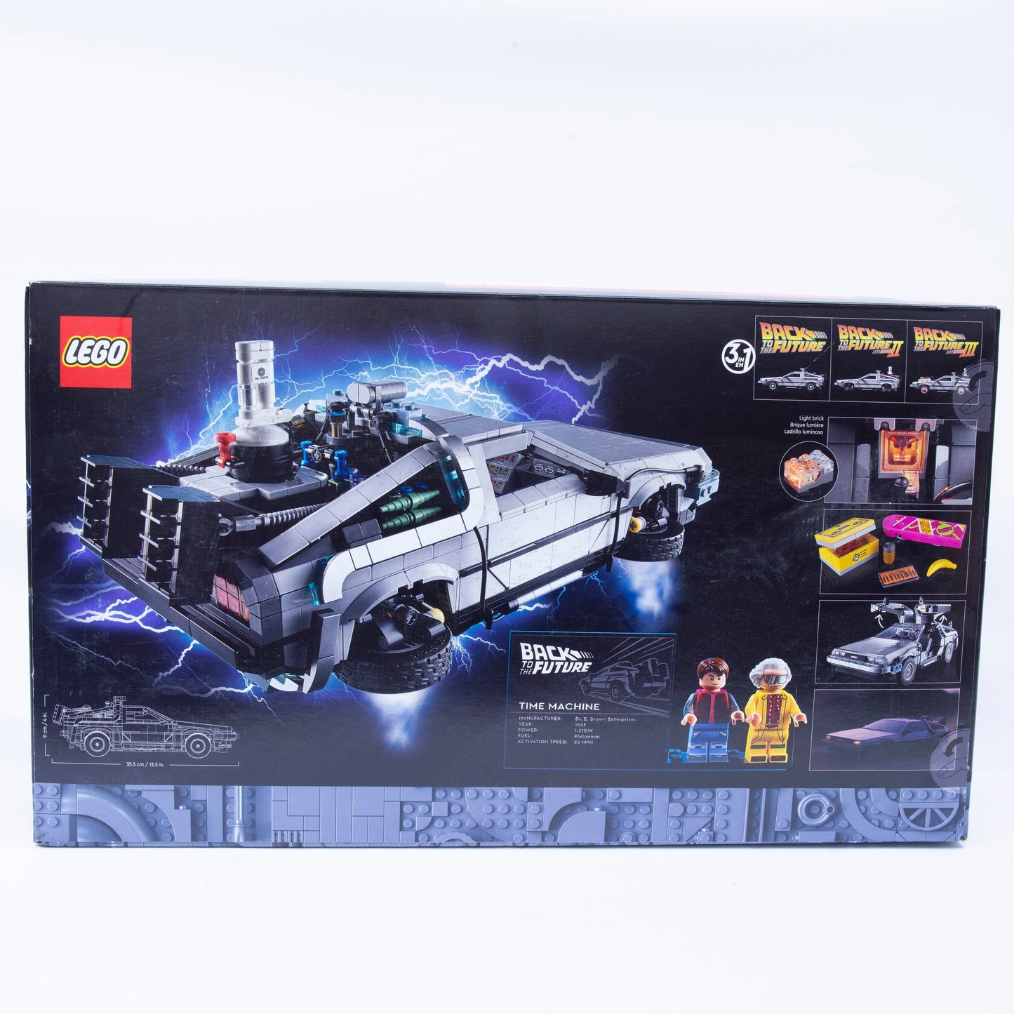 Lego Icons Back to the Future Time Machine Box Back