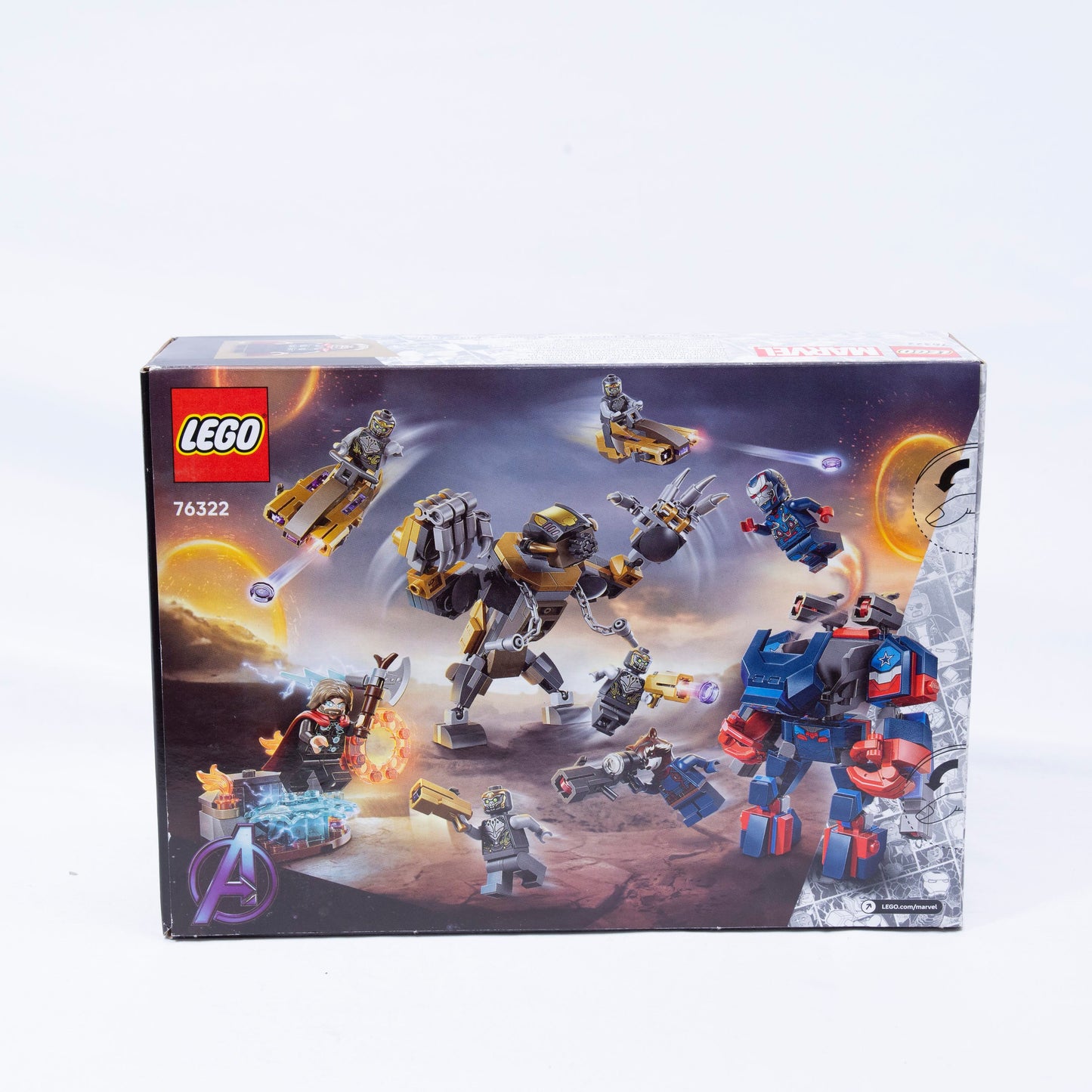 Lego Marvel Endgame Thor vs Chitauri Box Back