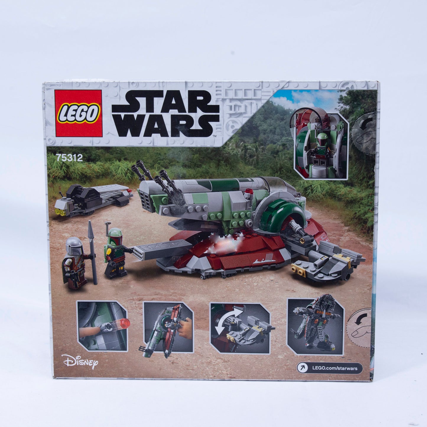 Lego Star Wars Boba Fett Starship Box Back