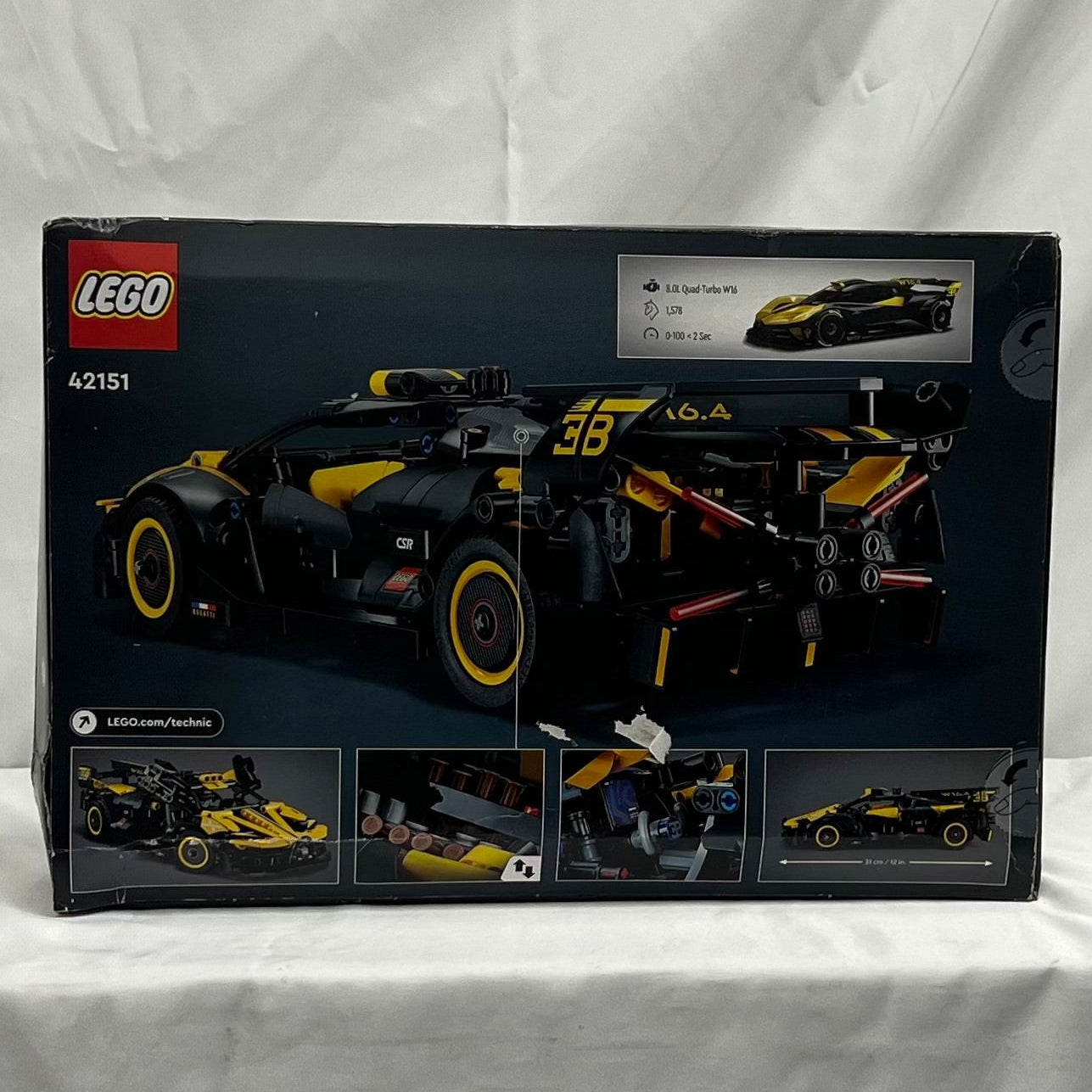 Lego Technic Bugatti Bolide Box Back