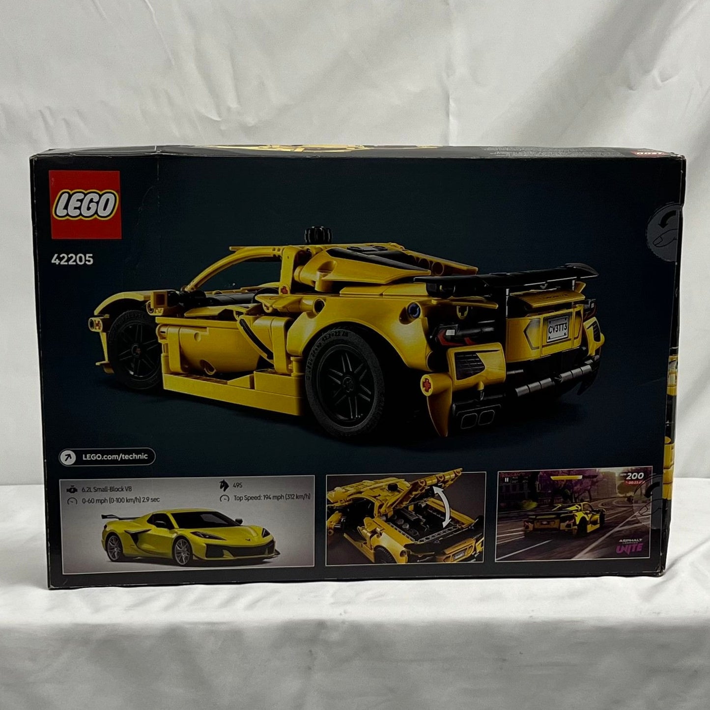 Lego Technic Corvette Stingray Box Back
