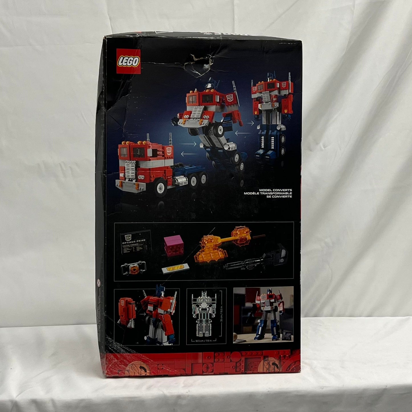 Lego Transformers Optimus Prime Box Back