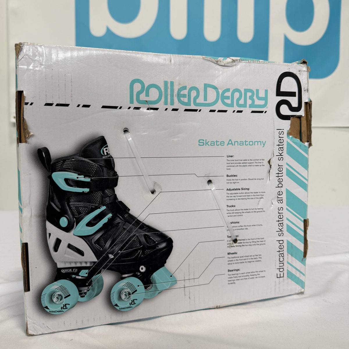 Roller Derby Youth Adjustable Roller Skates Box Back