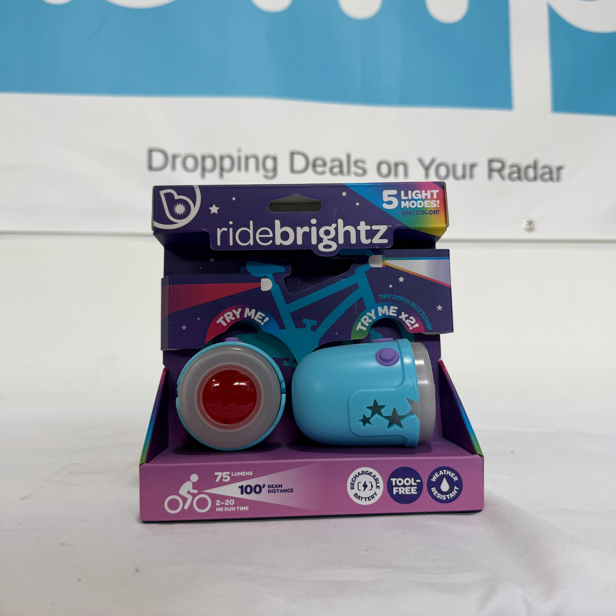 Brightz Ride LED Star ABS Bike Lights Box
