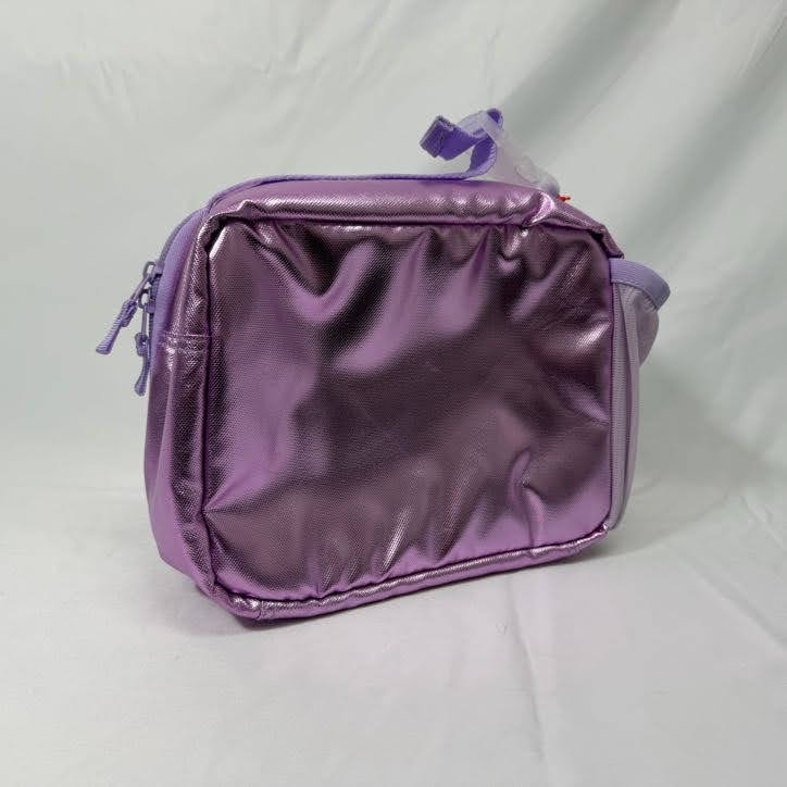 Cat & Jack Purple Glitter Lunch Bag Back