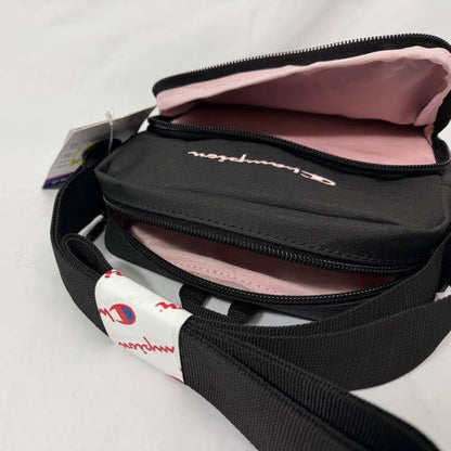 Champion Crossbody Bag Black/Pink Inside