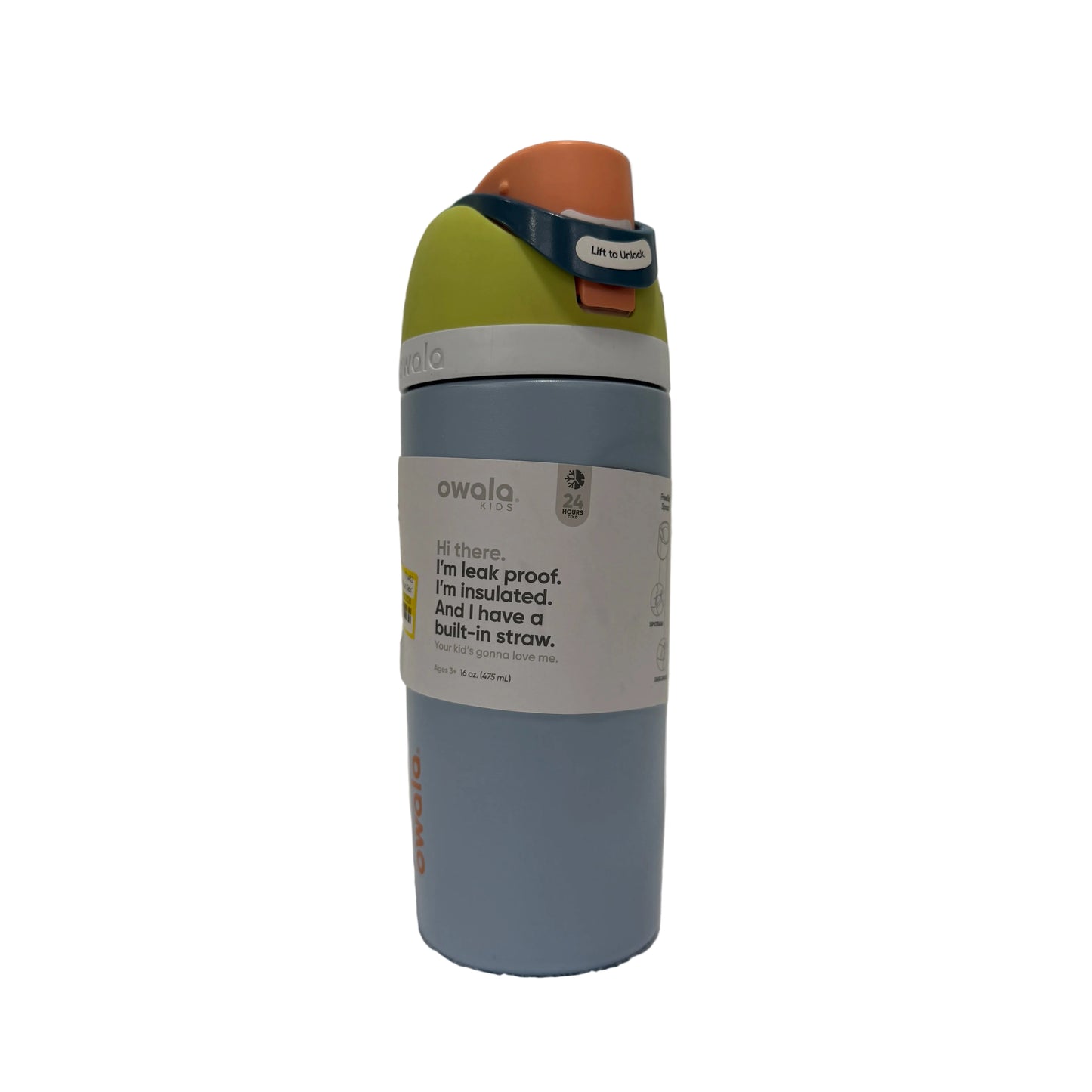 Owala Day Dreams Mist/Green Lid 16oz Water Bottle