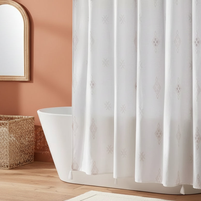 Threshold Diamond Dot Shower Curtain