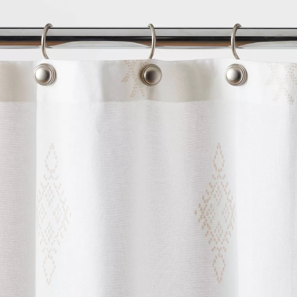 Threshold Diamond Dot Shower Curtain Zoom Hooks