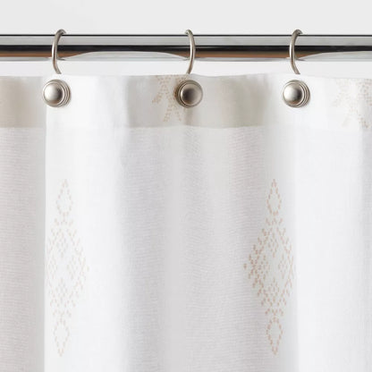 Threshold Diamond Dot Shower Curtain Zoom Hooks