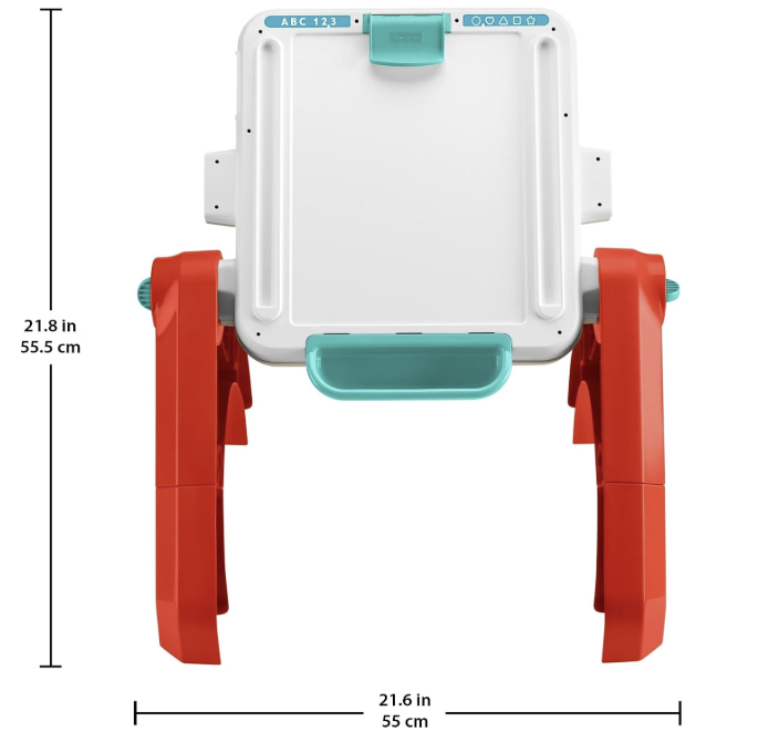 Fisher Price Laugh & Learn 4-in-1 Activity Table and Art Easel Dimensions
