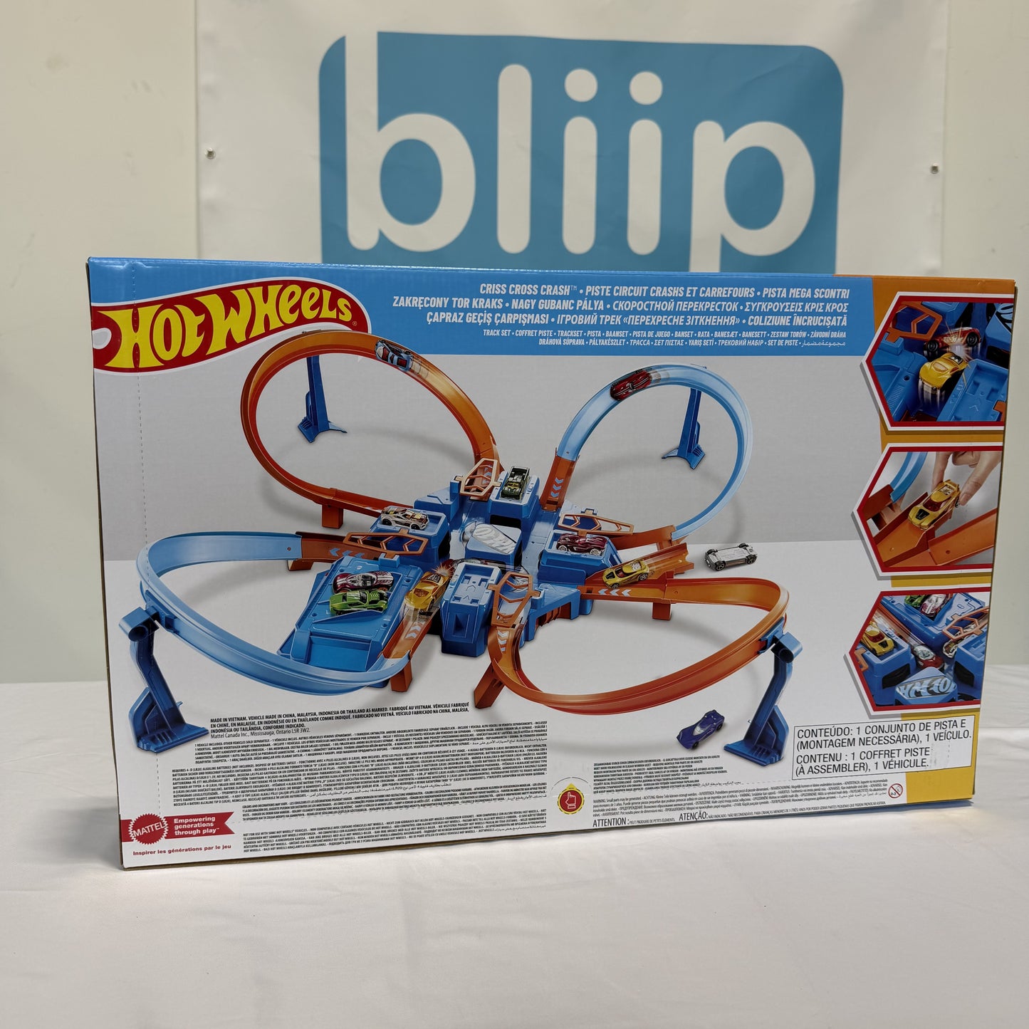 Hot Wheels Criss-Cross Crash Set Box Back