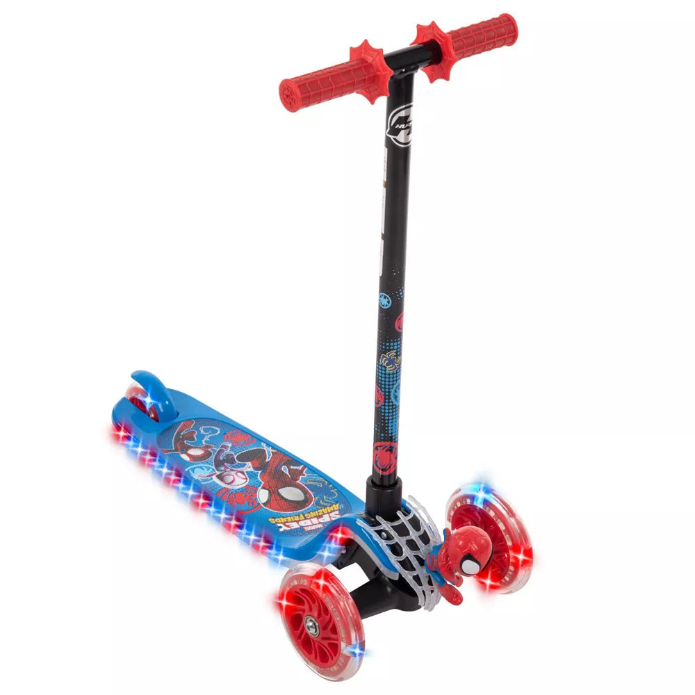 Huffy Marvel Spidey 3 Wheel Scooter Front LED Lights