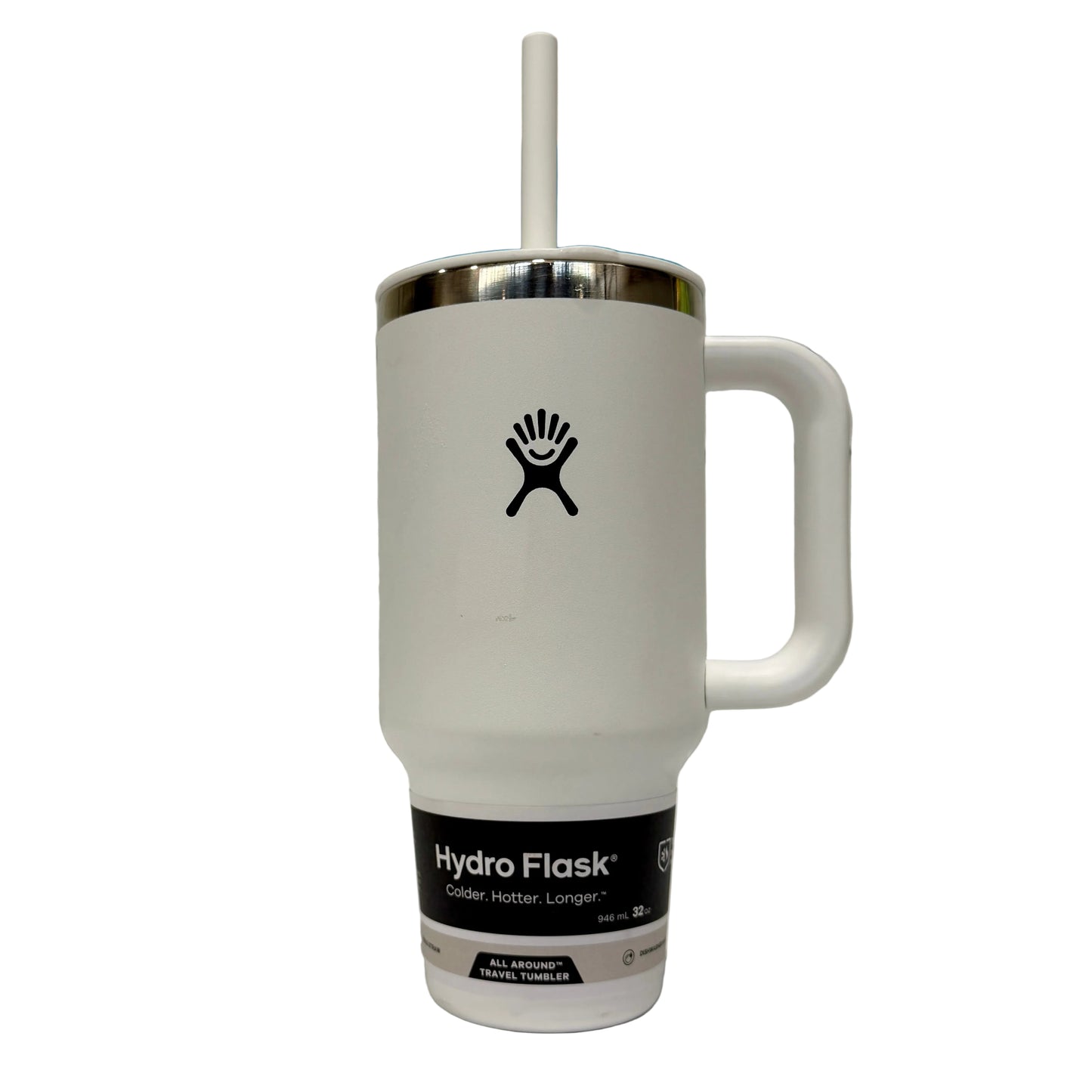 Hydroflask 32oz Travel Tumbler White