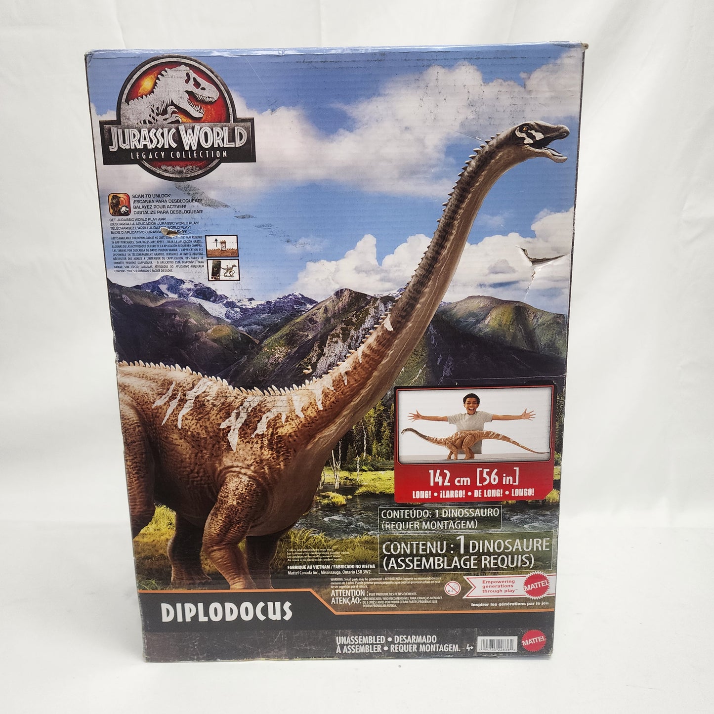Jurassic World Diplodocus Box Back