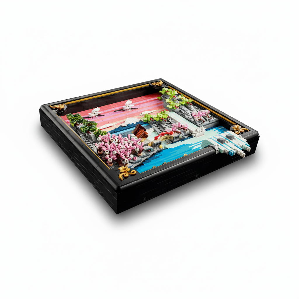 Lego Art Japanese Cherry Blossom Landscape Flat