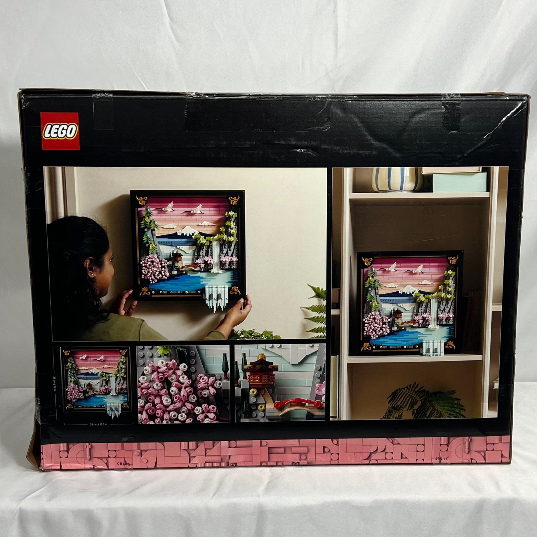 Lego Art Japanese Cherry Blossom Landscape Box Back