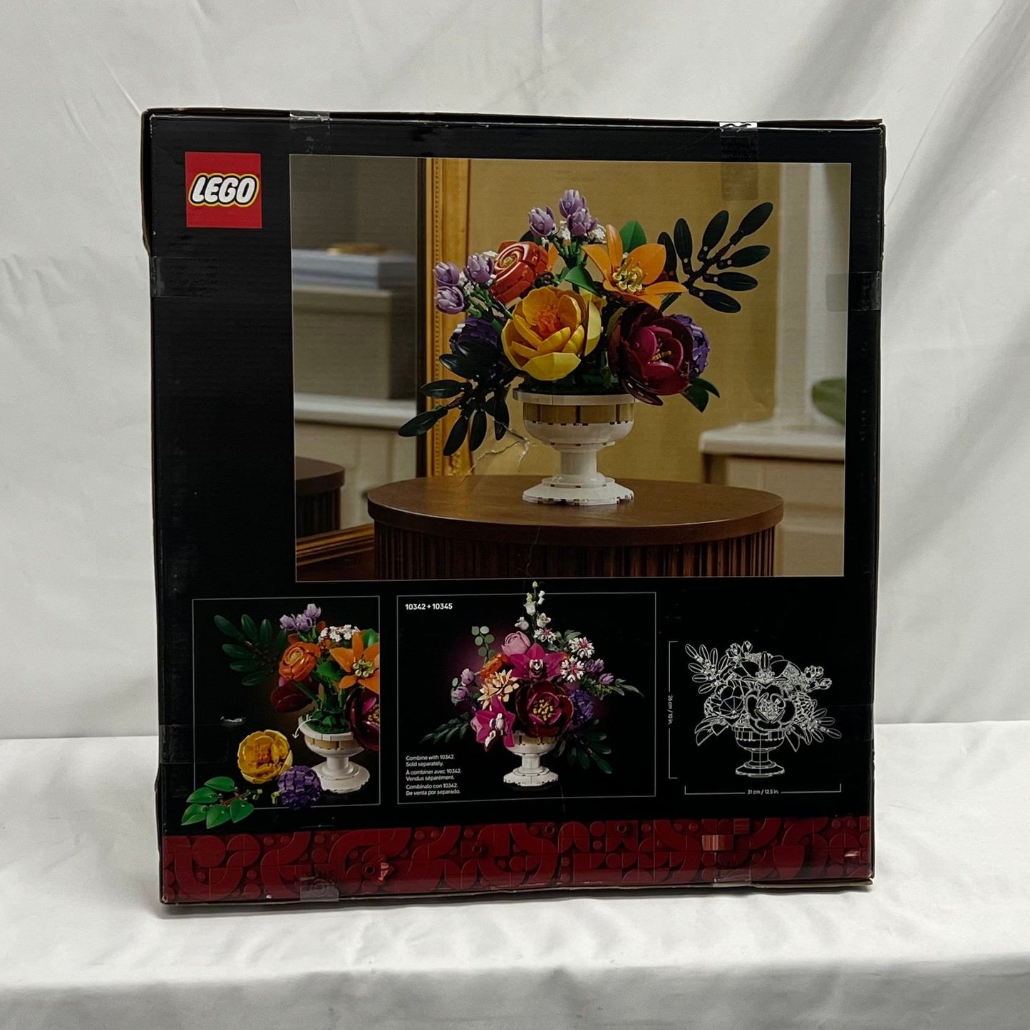 Lego Botanicals Flower Arrangement  Box Back