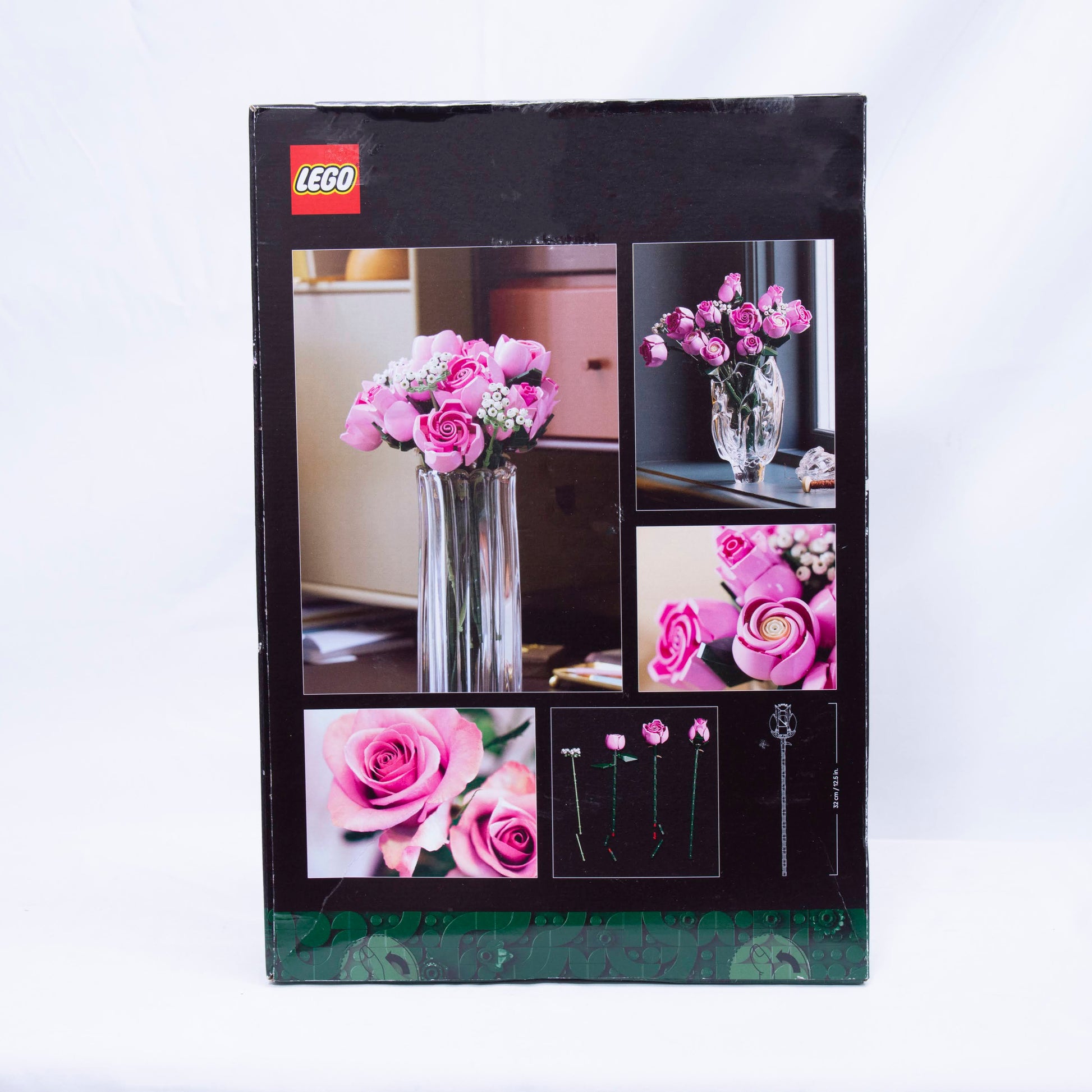 Lego Botanicals Pink Roses Box Back