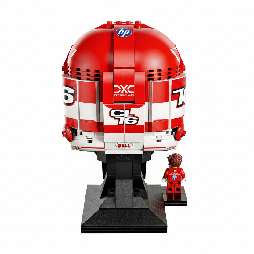 Lego Editions Charles LeClerc Helmet Back View