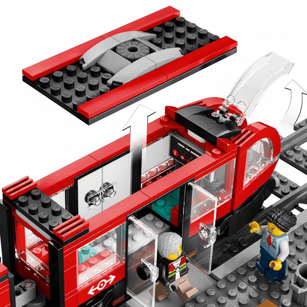 Lego City Downtown Streetcar Inside