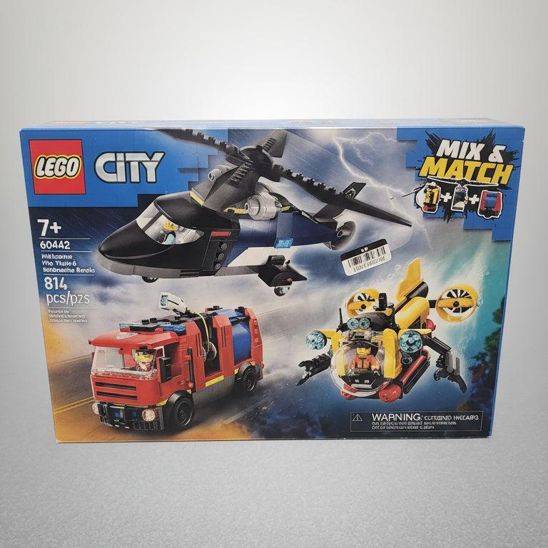 LEGO® City Helicopter, Fire Truck & Submarine Remix Box Front