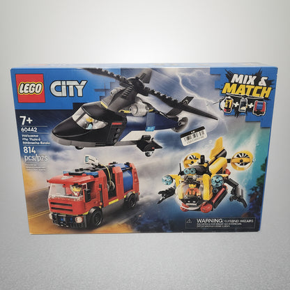 LEGO® City Helicopter, Fire Truck & Submarine Remix Box Front