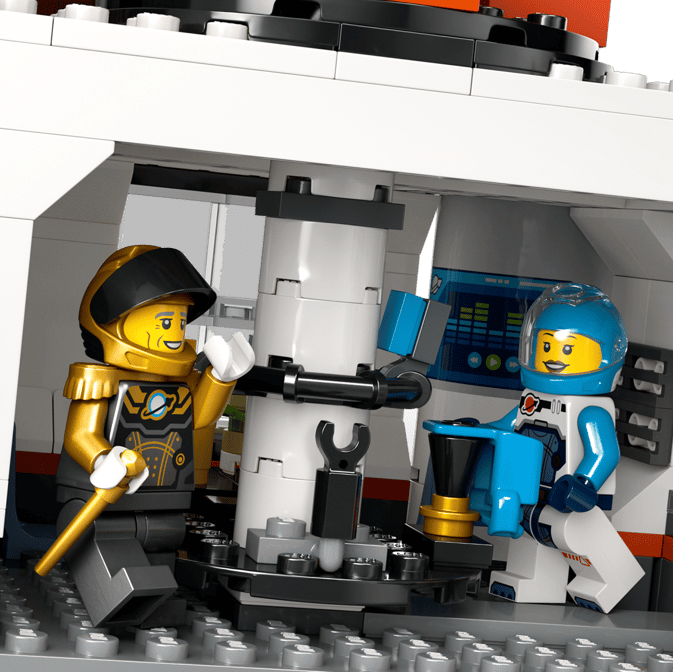 Lego City Space Base and Rocket Launchpad Inside