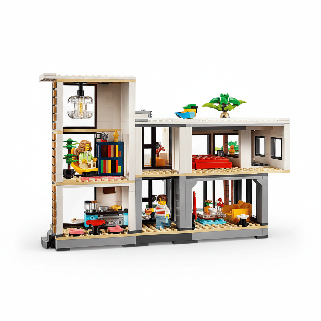 Lego Creator Modern House Inside