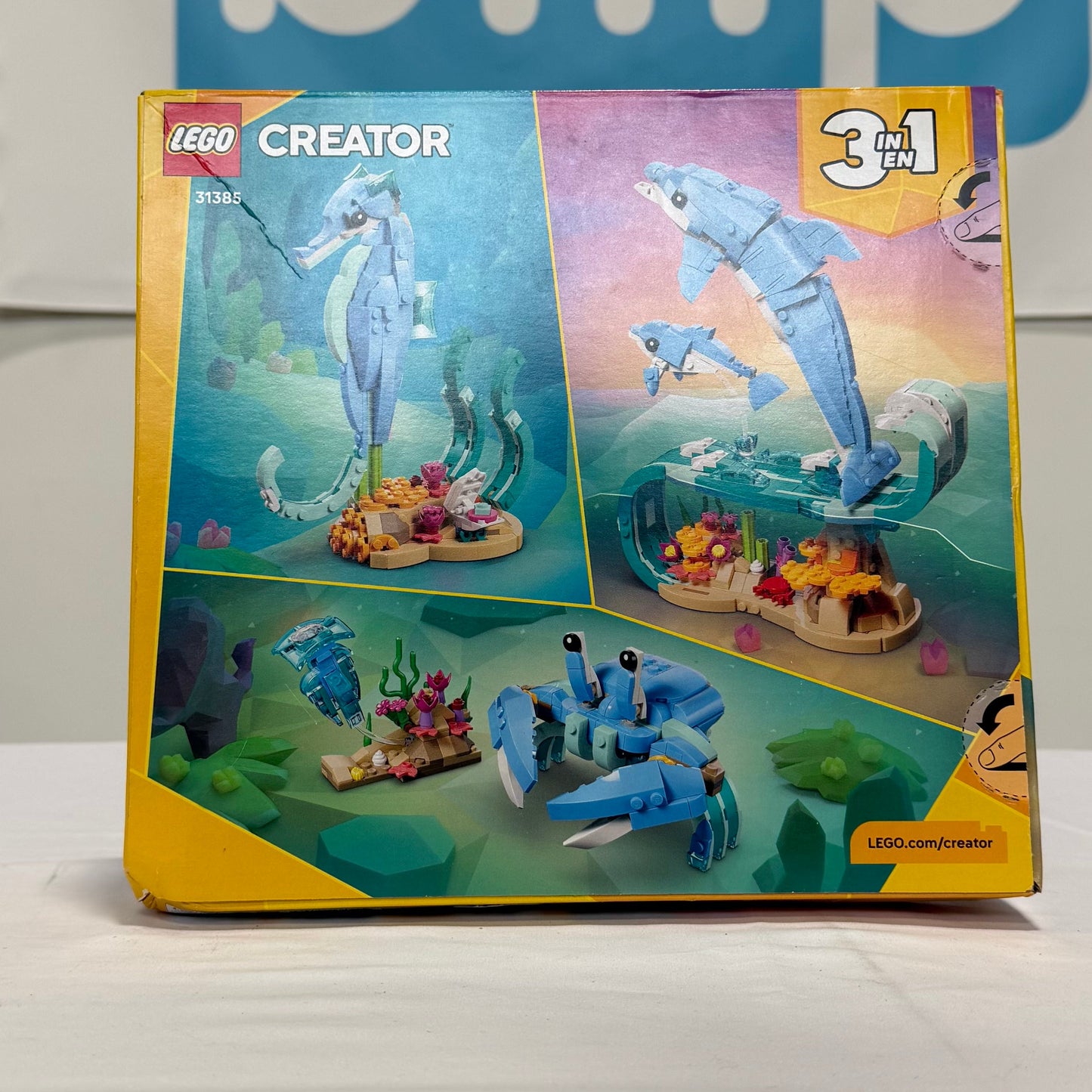 Lego Creator 3 in 1 Sea Animals Box Back