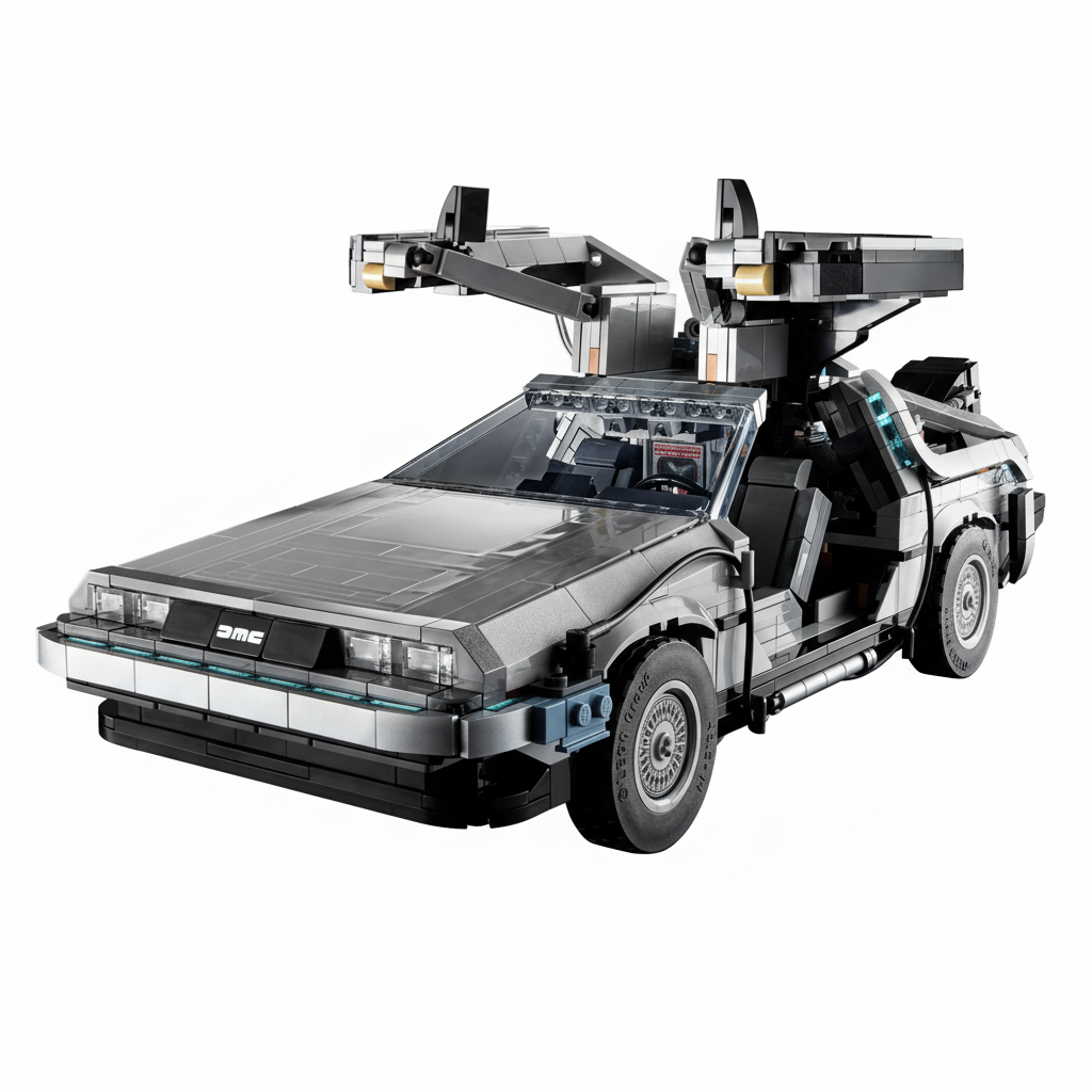 Lego Icons Back to the Future Time Machine Doors Open