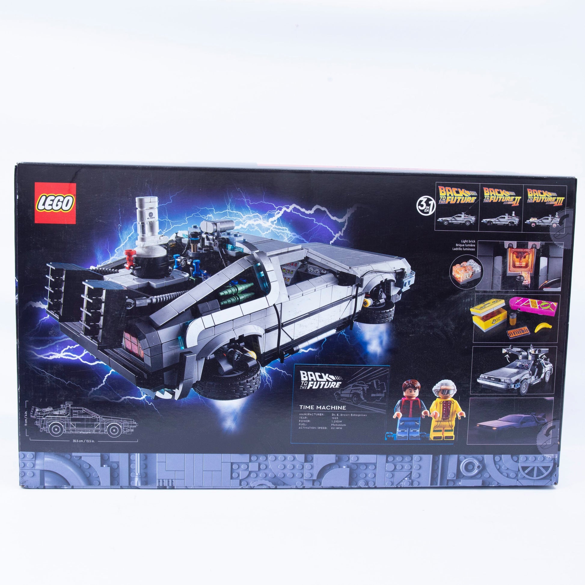 Lego Icons Back to the Future Time Machine Box Back
