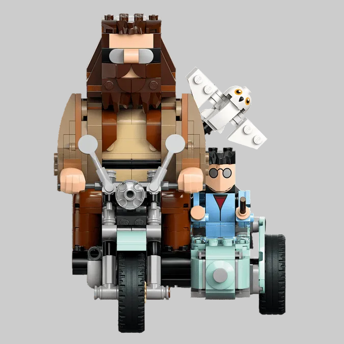 Lego Harry Potter Hagrid Motorcycle Ride Front View