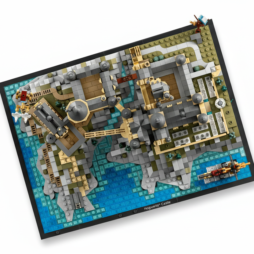 Lego Harry Potter Hogwarts Castle and Grounds Top View