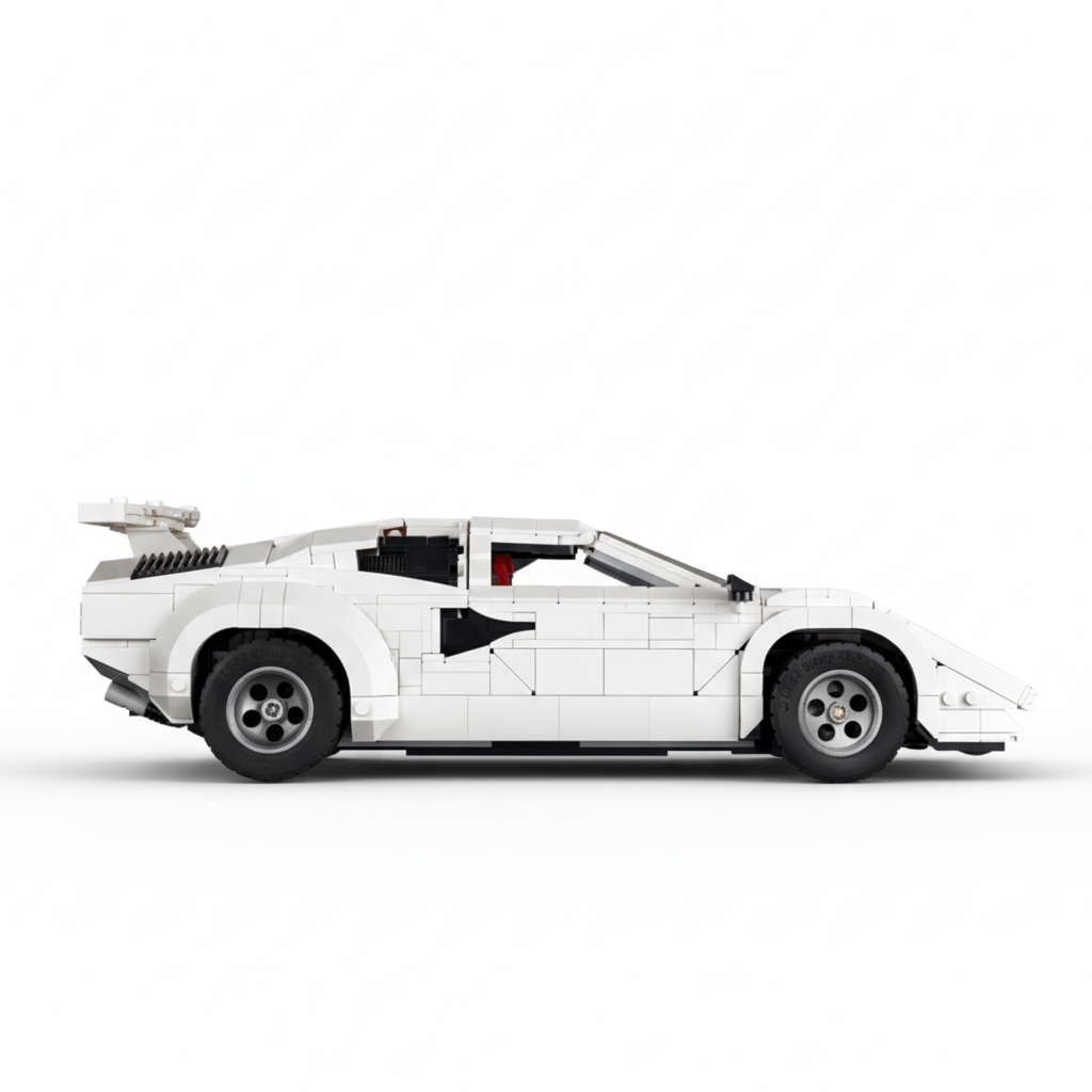 Lego Icons Countach Lamborghini  Side View