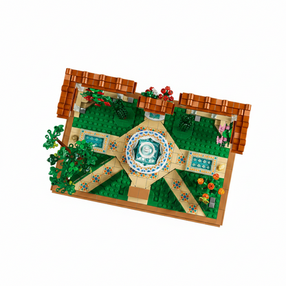 Lego Icons Fountain Garden Top View