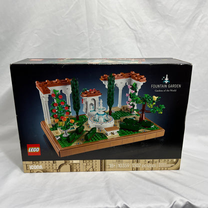 Lego Icons Fountain Garden Box Front