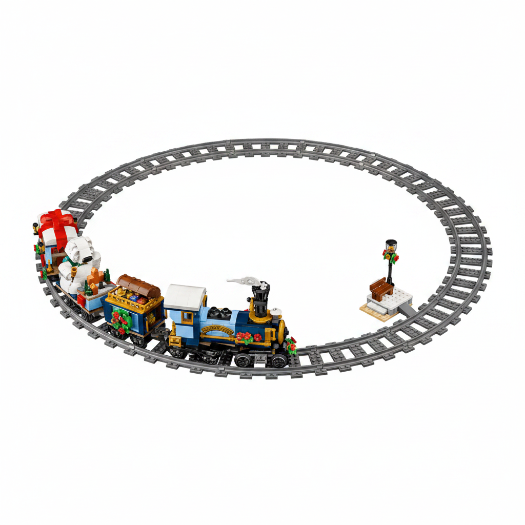 Lego Icons Holiday Express Train Top View