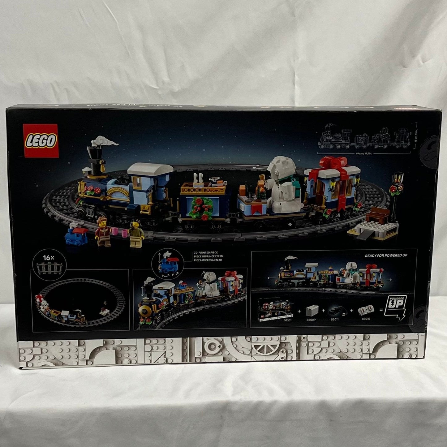 Lego Icons Holiday Express Train Box Back