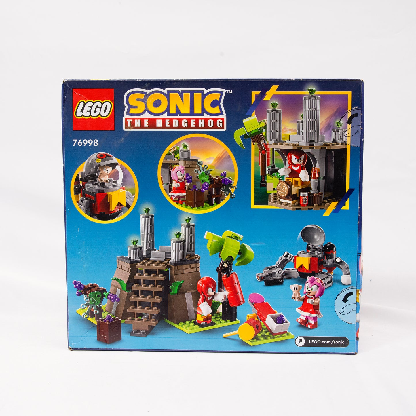 Lego Sonic the Hedgehog: Knuckles and the Master Emerald Shrine Box Back