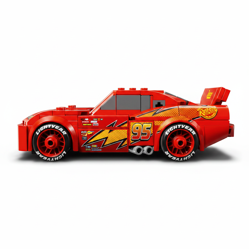 Lego Lightning McQueen Side View