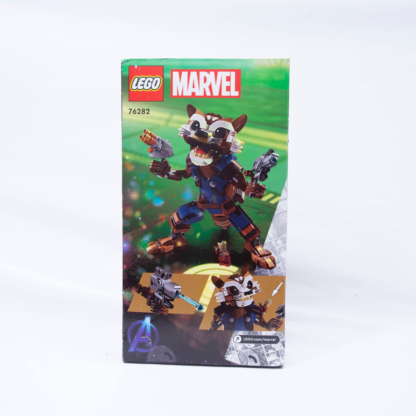 Lego Marvel Rocket and Baby Groot Box Back