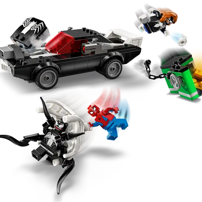 Lego Marvel Spiderman vs Venom Muscle Car Action 2