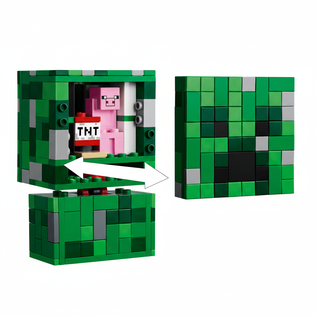 Lego Minecraft The Creeper Zoom