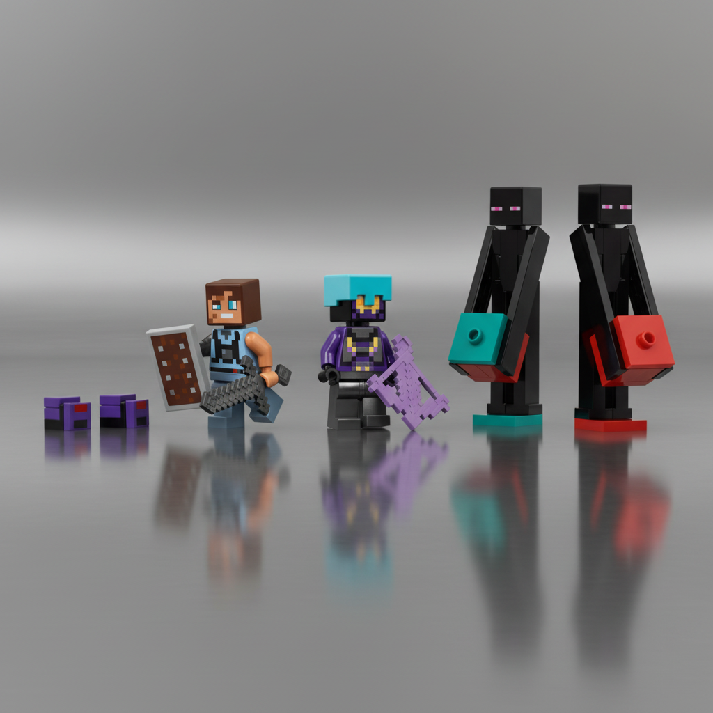 Lego Minecraft Enderman Tower Figures