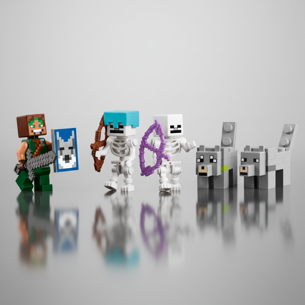 Lego Minecraft Wolf Stronghold Figures