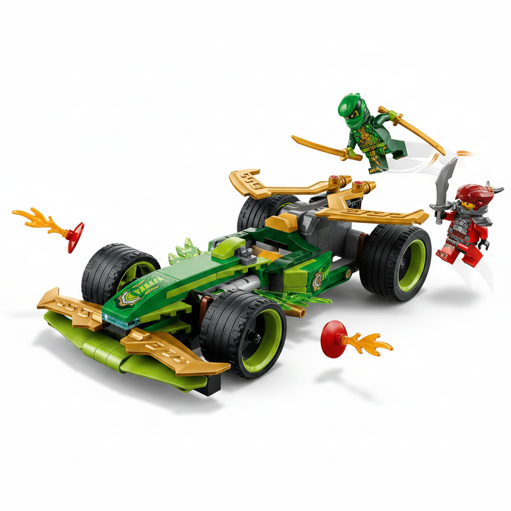 Lego Ninjago Lloyd's Pull Back Race Car Action